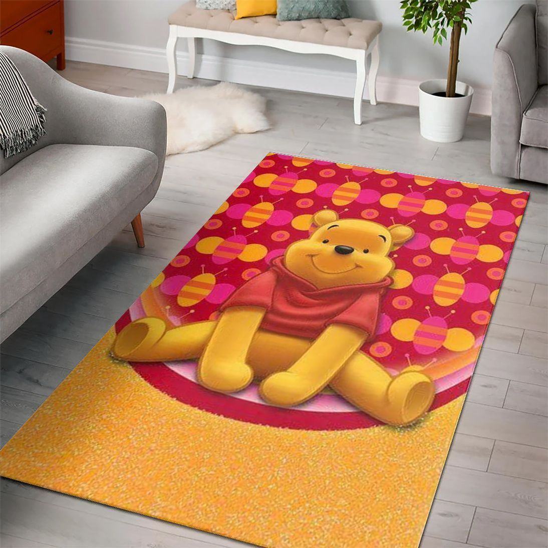 Dn Movies Rectangle Rug | Winnie The Pooh Living Room Cartoon Floor Carpet