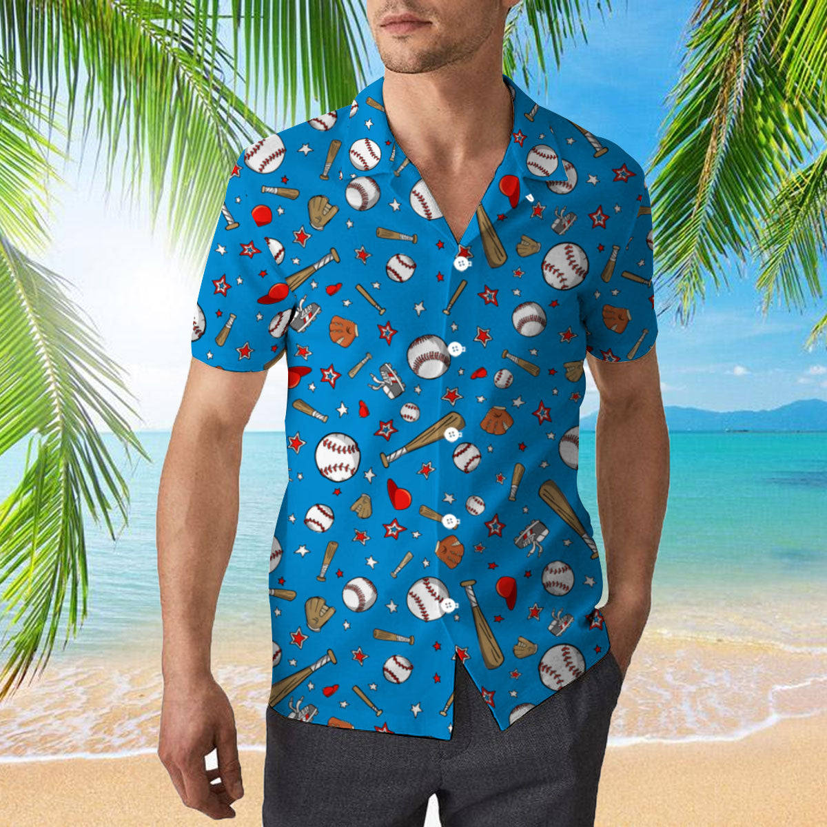 Blue Baseball Sports Hawaii Shirt For Men And Women Ha36829