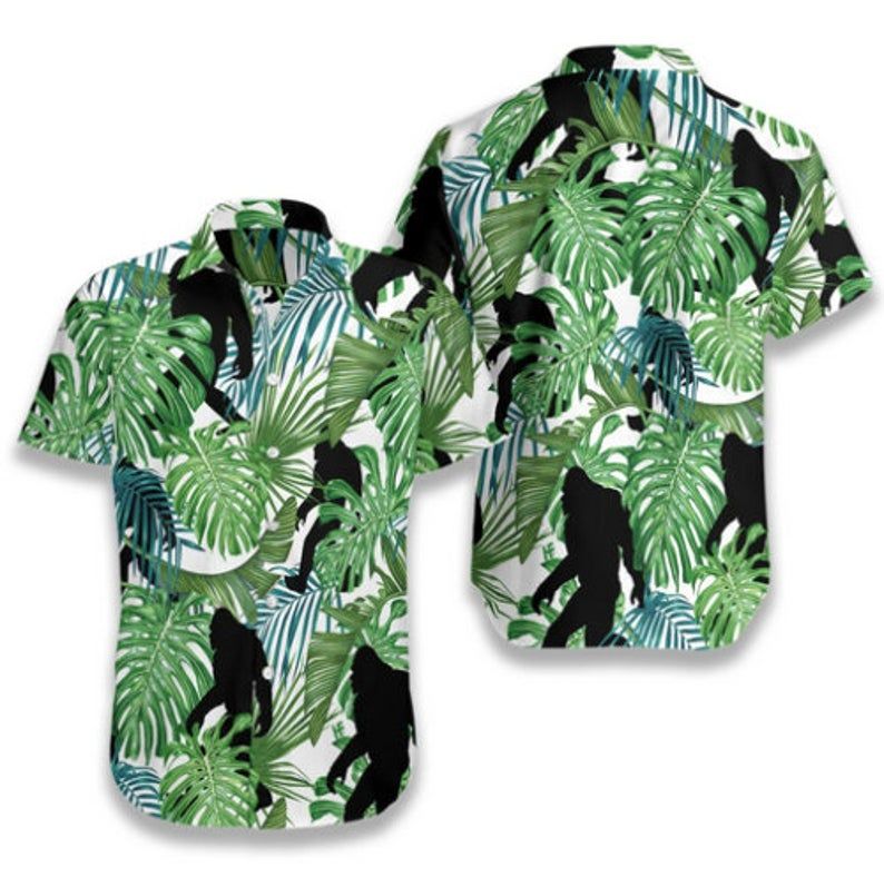 Monkeys Green Black Best Design Hawaii Shirt Ha29091