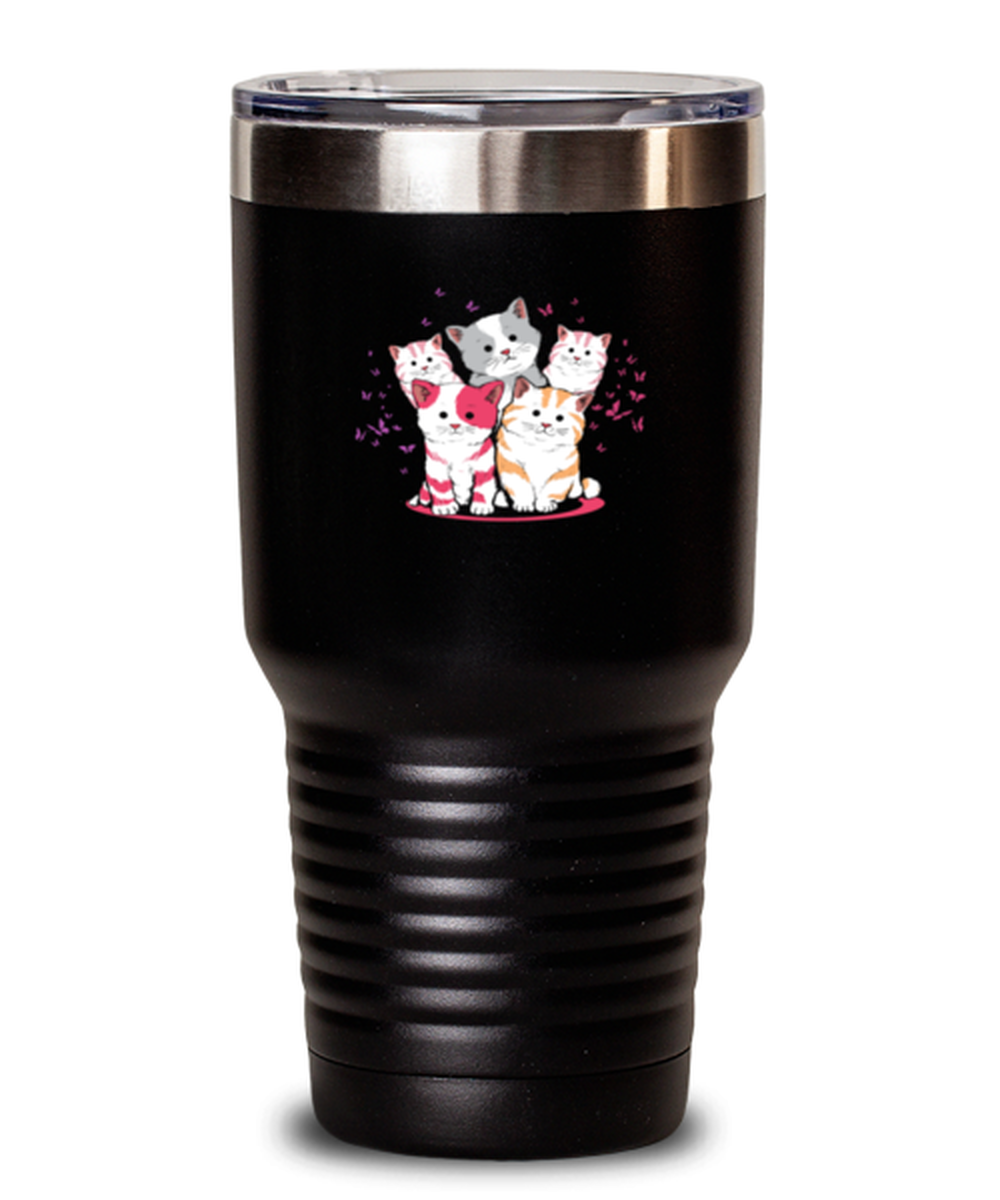 30 Oz Tumbler Stainless Steel Insulated Funny Kittens Cats Pet Lover