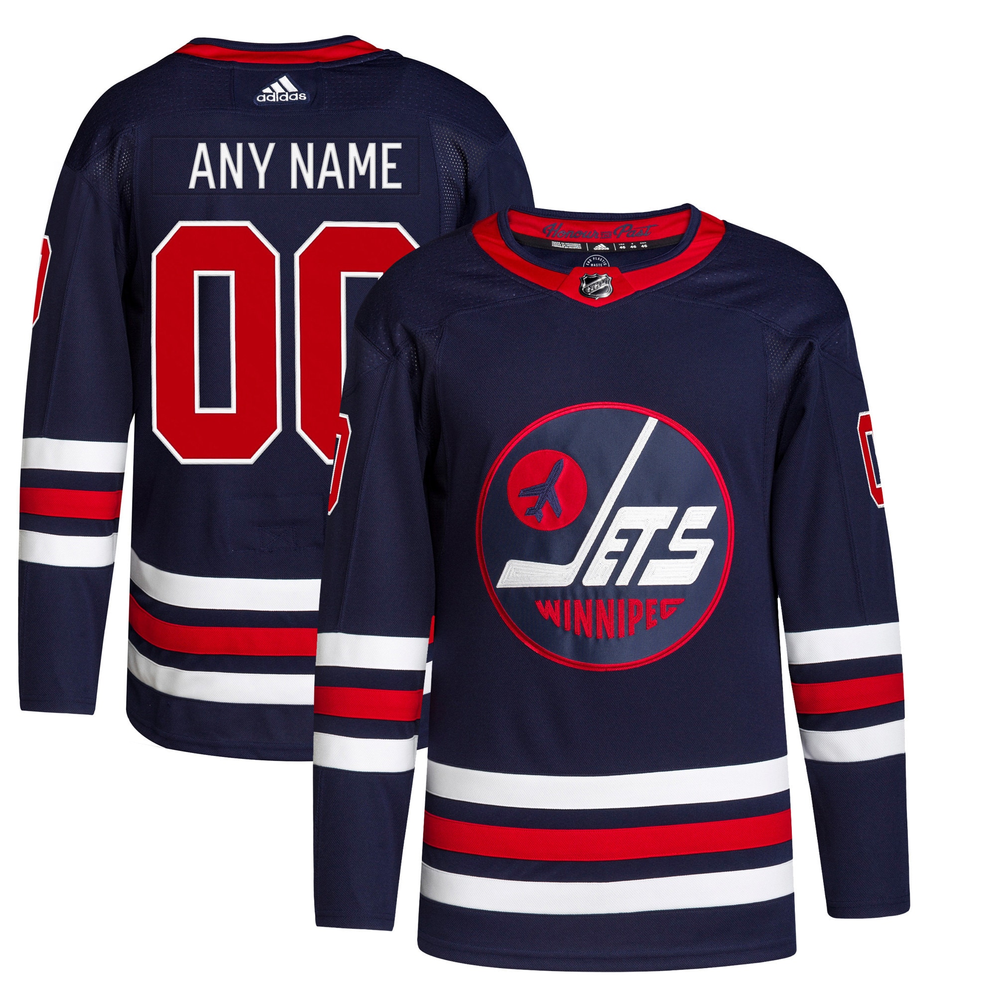 Winnipeg Jets Alternate 2021/22 Primegreen Authentic Custom Jersey – Navy