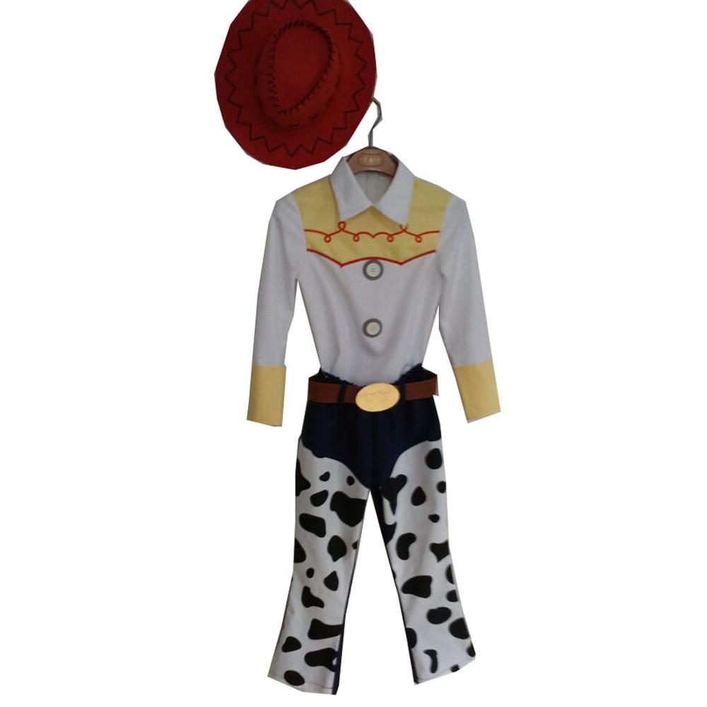 2017 Jessie cowgirl Fancy Dress Up Costume For Kid With Hat alx