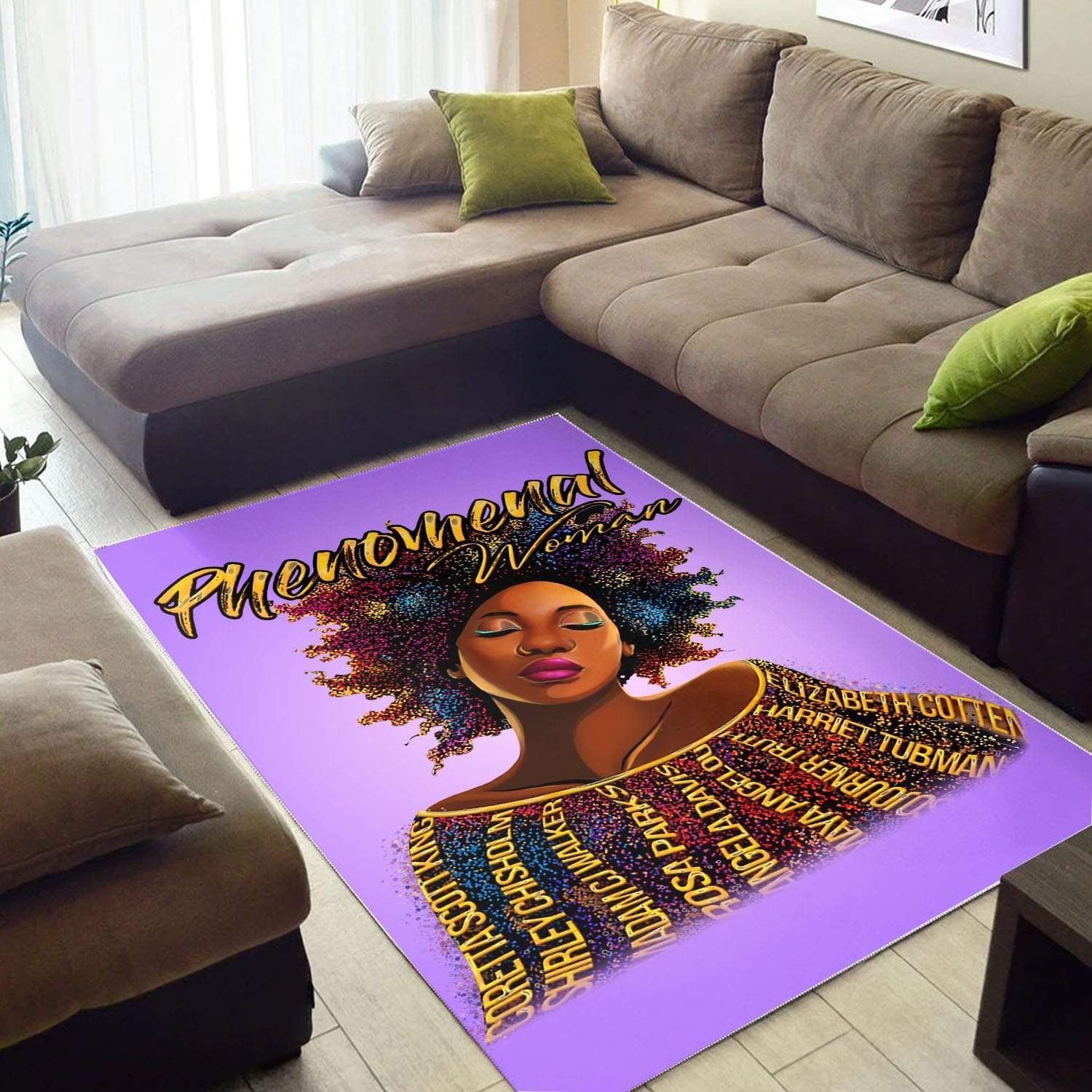 WonderBlackGirl – African American Phenomenal Women Purple Rug Gifts