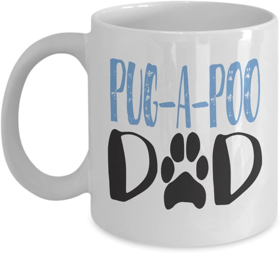 Pug-A-Poo Dad Coffee Mug – Pug-A-Poo Lover – Gift For Christmas – Cute Coffee Mug – Dog Dad