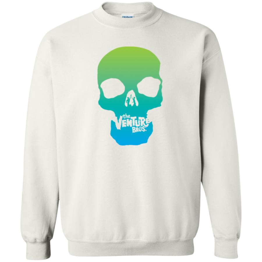 AGR The Venture Bros Skull – Green Blue Crewneck Pullover Sweatshirt