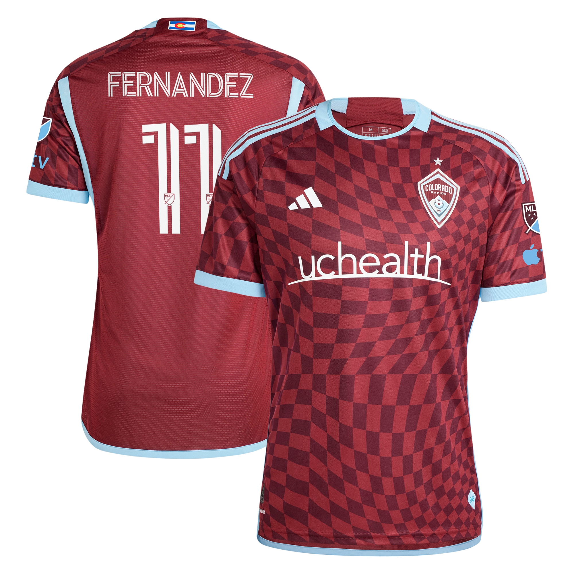 Omir Fernandez Colorado Rapids 2024 One Flag Kit Authentic Player Jersey – Burgundy