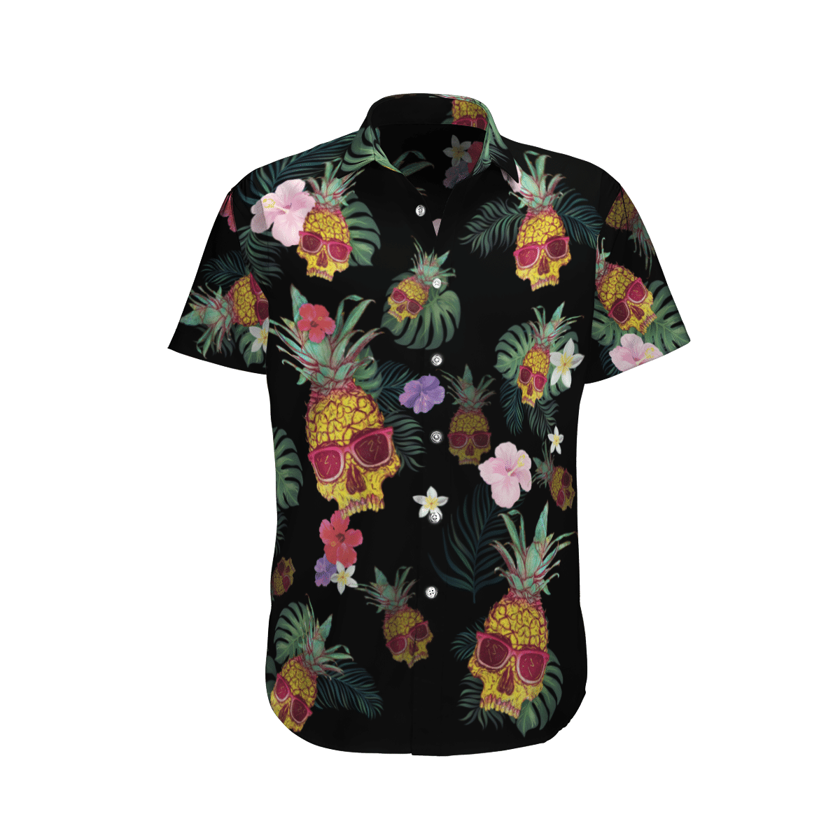 Tropical Pineapple Skull Hawaiian Shirt