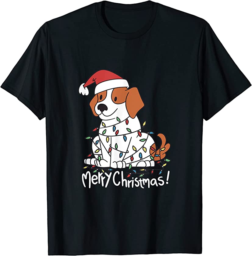 Merry Christmas Tree Beagle Dog Owner Pet Puppy Dog Lover T-Shirt