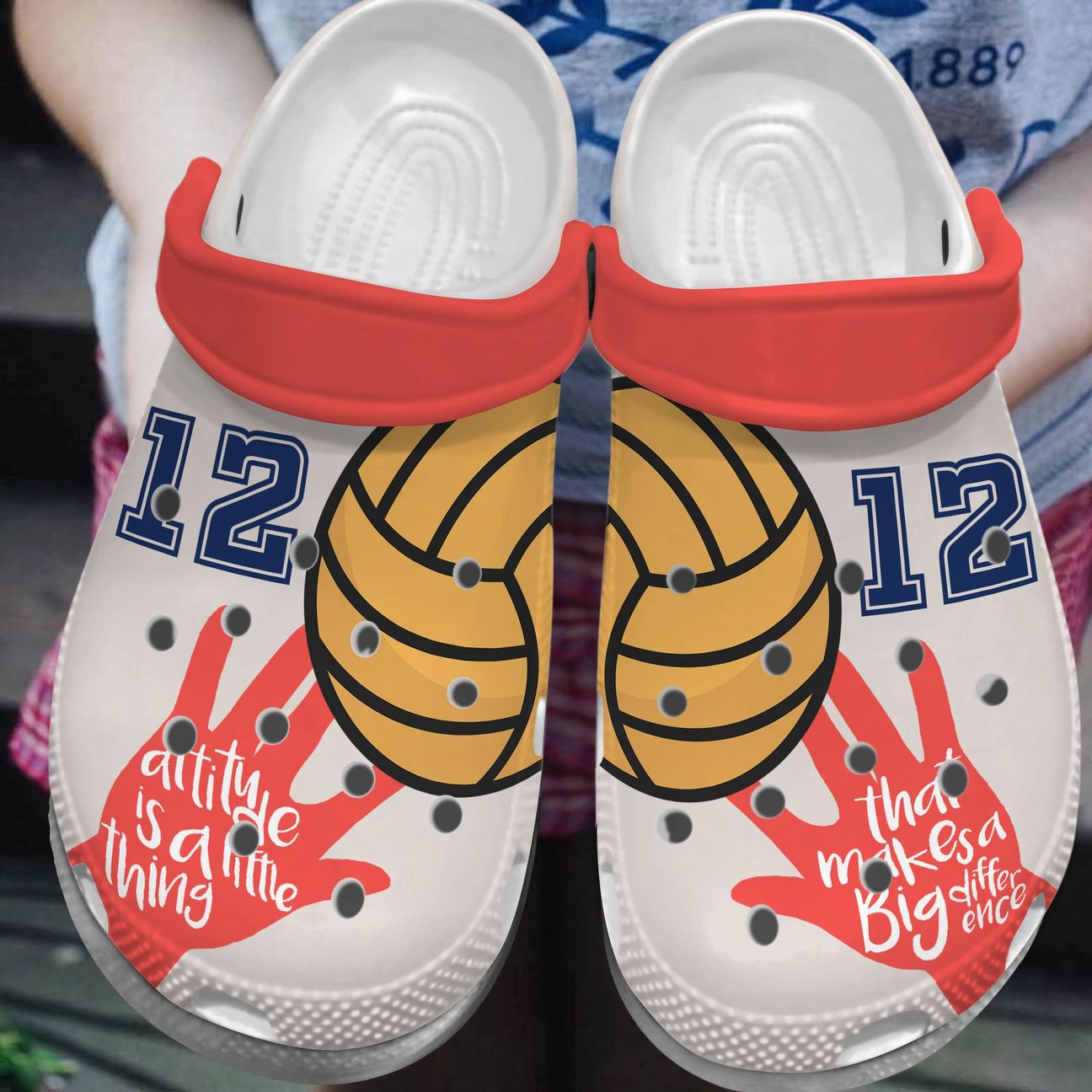 Volleyball Attitude Personalized Clog, Custom Name, Text, Color, Number Fashion Style For Women, Men, Kid, Print 3D