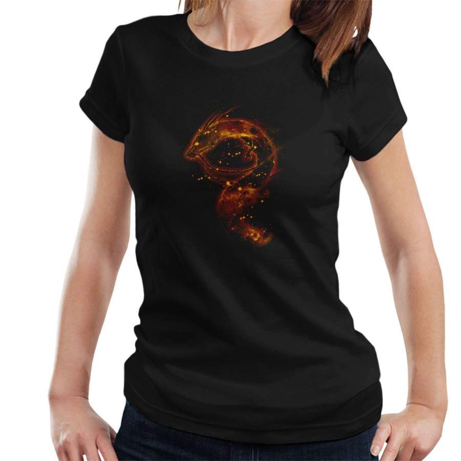 Spirited Away Haku Nebula Orange Women’s T-Shirt