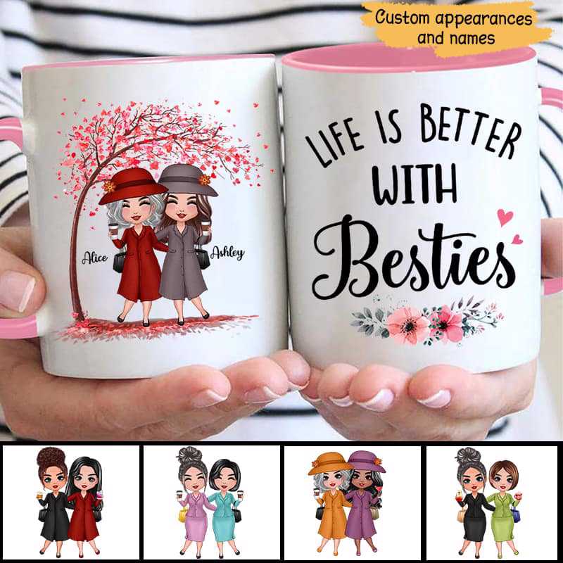 Old Doll Women Under Tree Gift For Friends Besties Sisters Personalized Mug