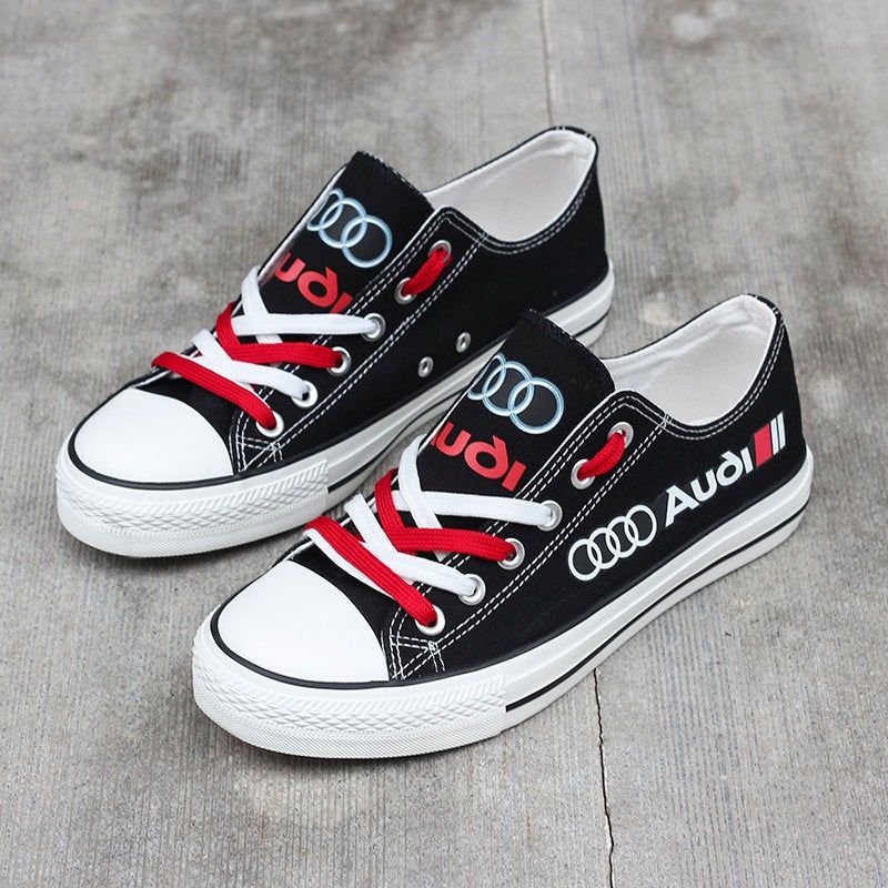 Love Audi Black Low Top Shoes, Audi Low Top, Custom Shoes, Birthday Gift, Car Lovers Shoes, Gift for Car Drivers Fathers Day