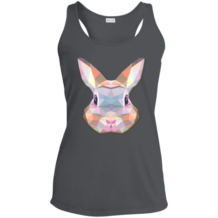 Rabbit Hare Animals Gift Ladies Racerback Moisture Wicking Tank