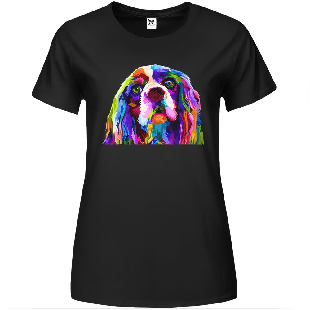 English Cocker Spaniel Pop Art Portrait Dog Owner Premium Womens T Shirts