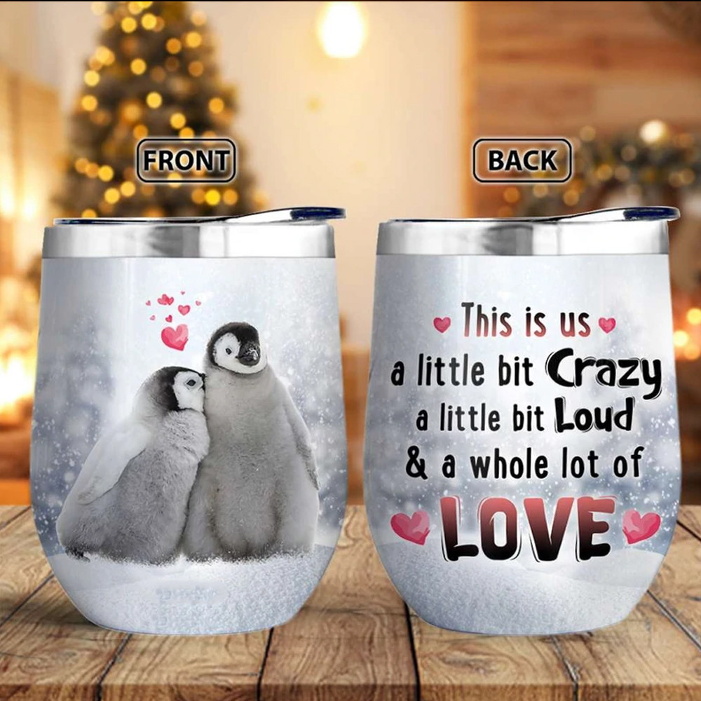 Penguin Couple This Is Us Wine Tumbler