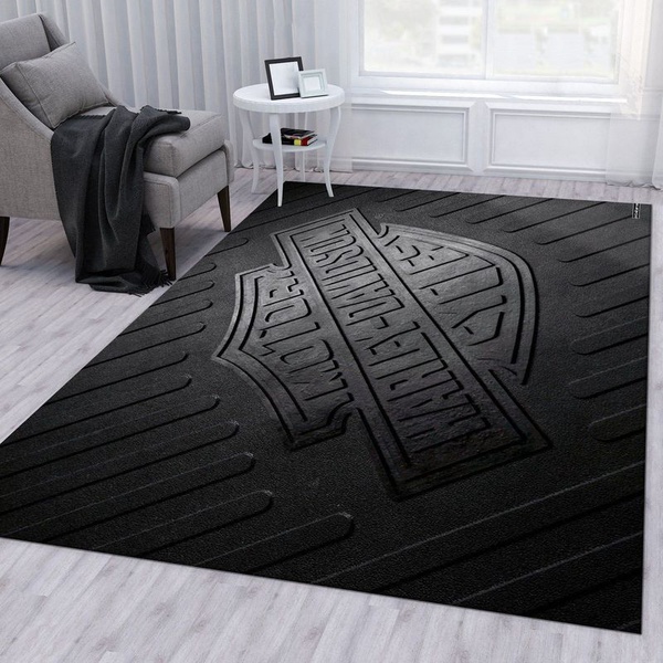 Harley Davidson Motorcycle III Area Rug Living Room Rug Home Decor Floor Decor N98