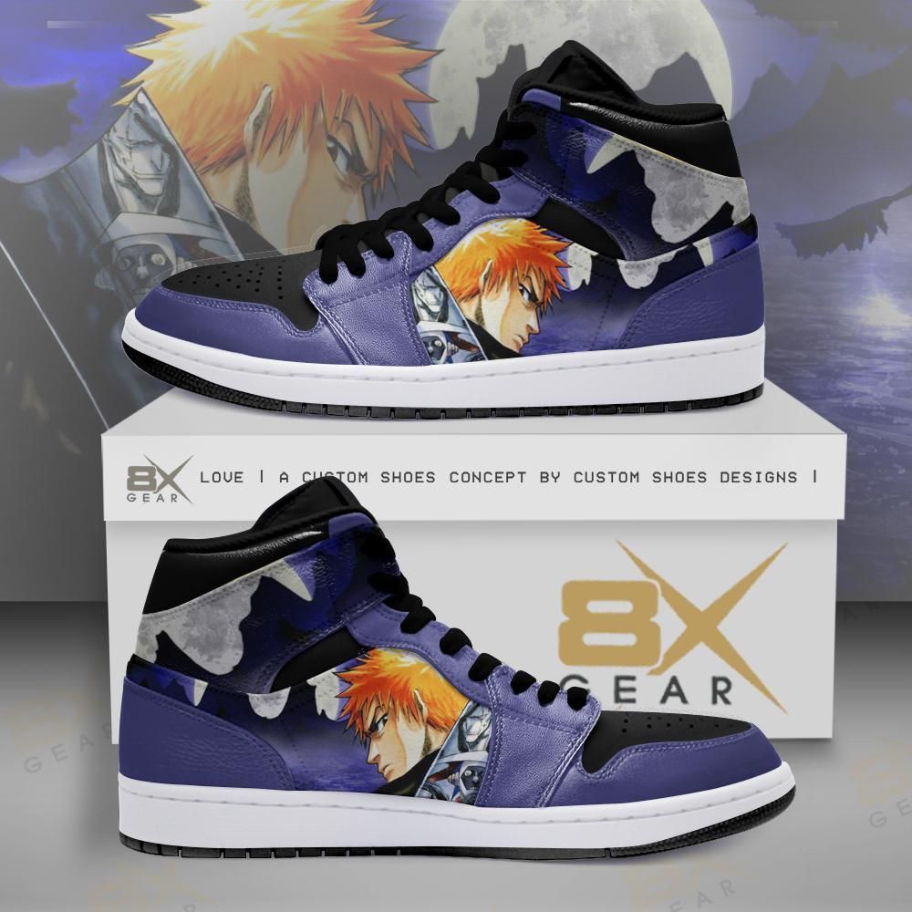Bleach Ichigo Under Moonlight Anime Air Jordan 2021 Shoes Sport Sneakers