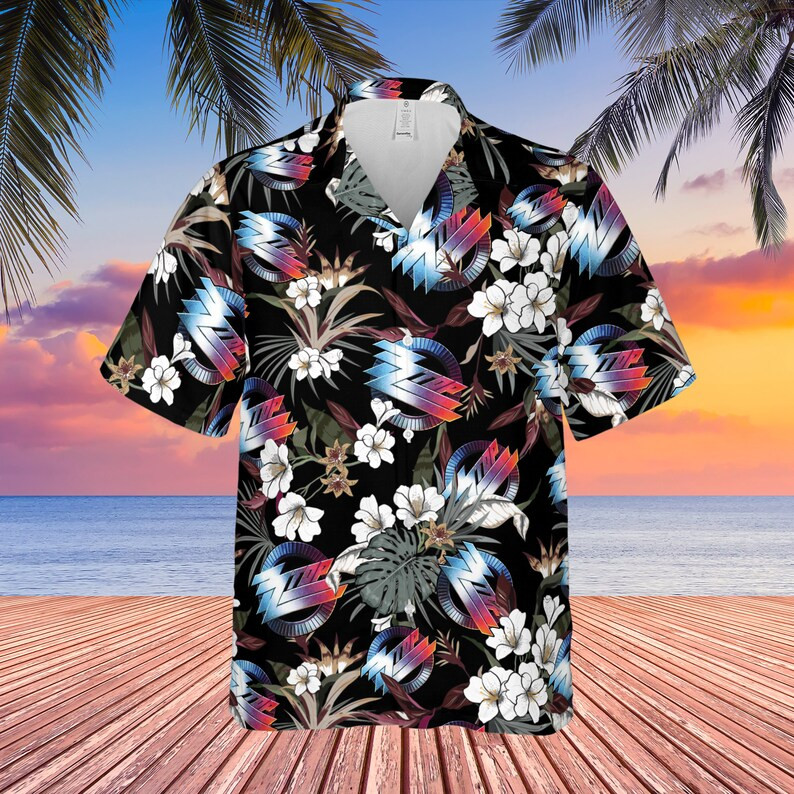 Zz Top Rock Band Logo Tropical Forest All Over Print Hawaii Shirt Black Ha16721