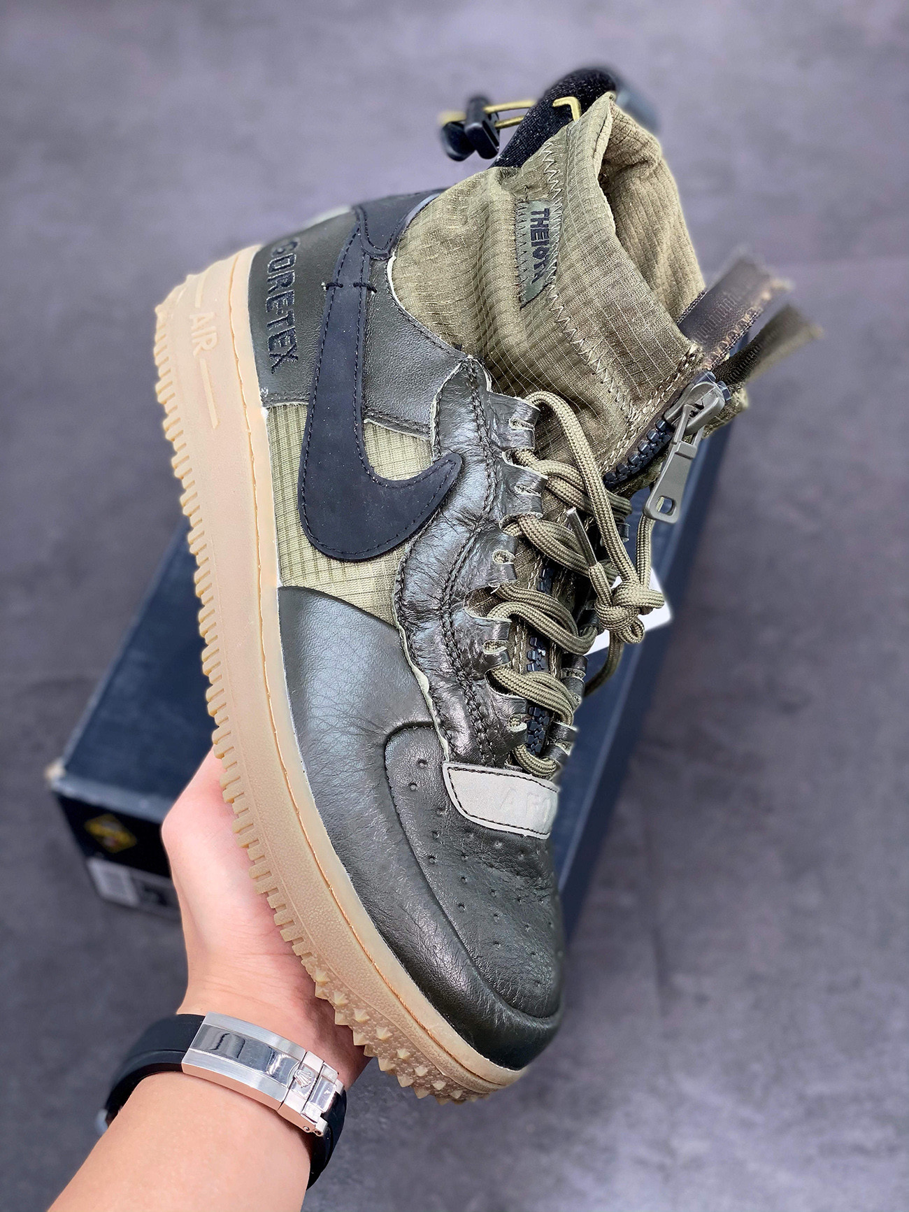 Nike Air Force 1 WTR Gore-Tex SequoiaBlackMedium OliveGum 5339957