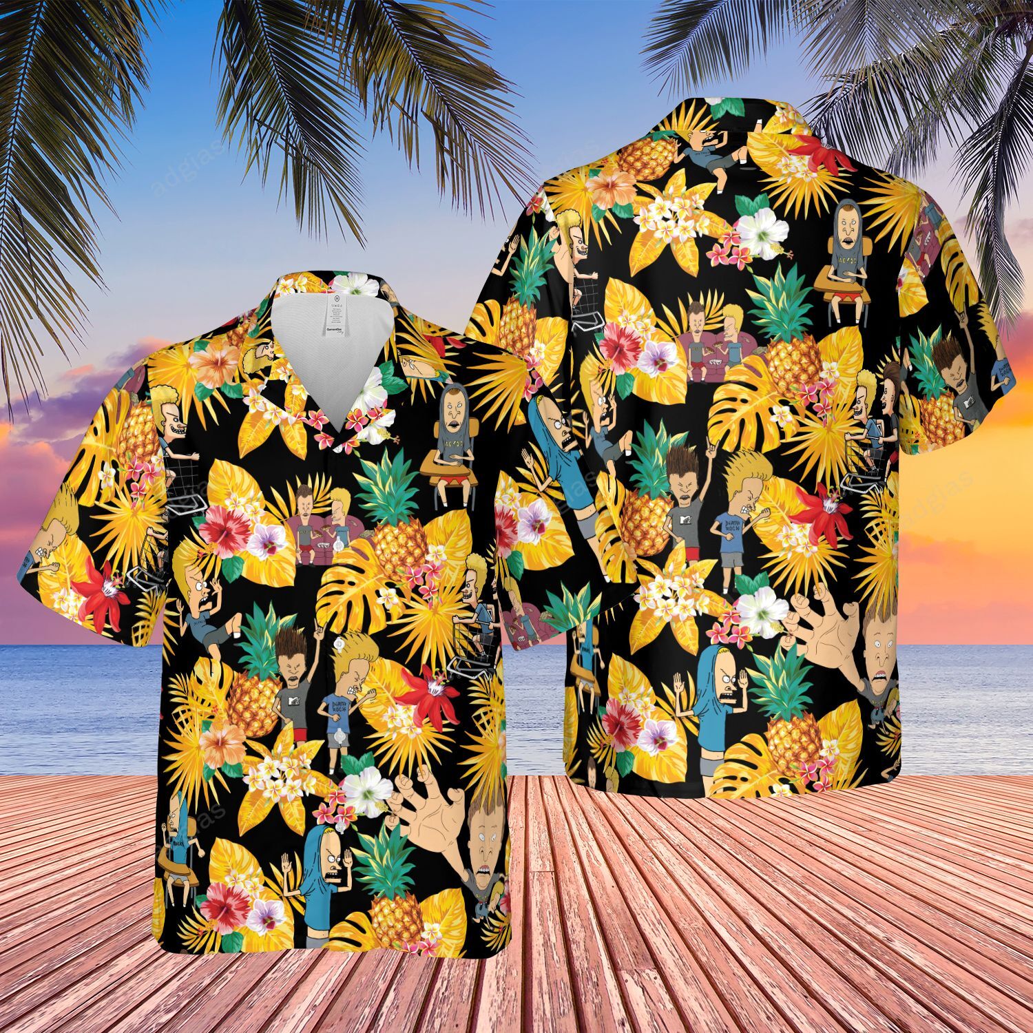 Babh Tropical Hawaiian Style Summer Shirt Ha105577