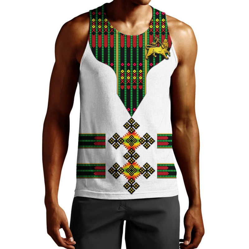 (Custom Personalised) Ethiopia Men Tank Top Ethiopian Lion Of Judah Tibeb Vibes – Flag Style Lt8