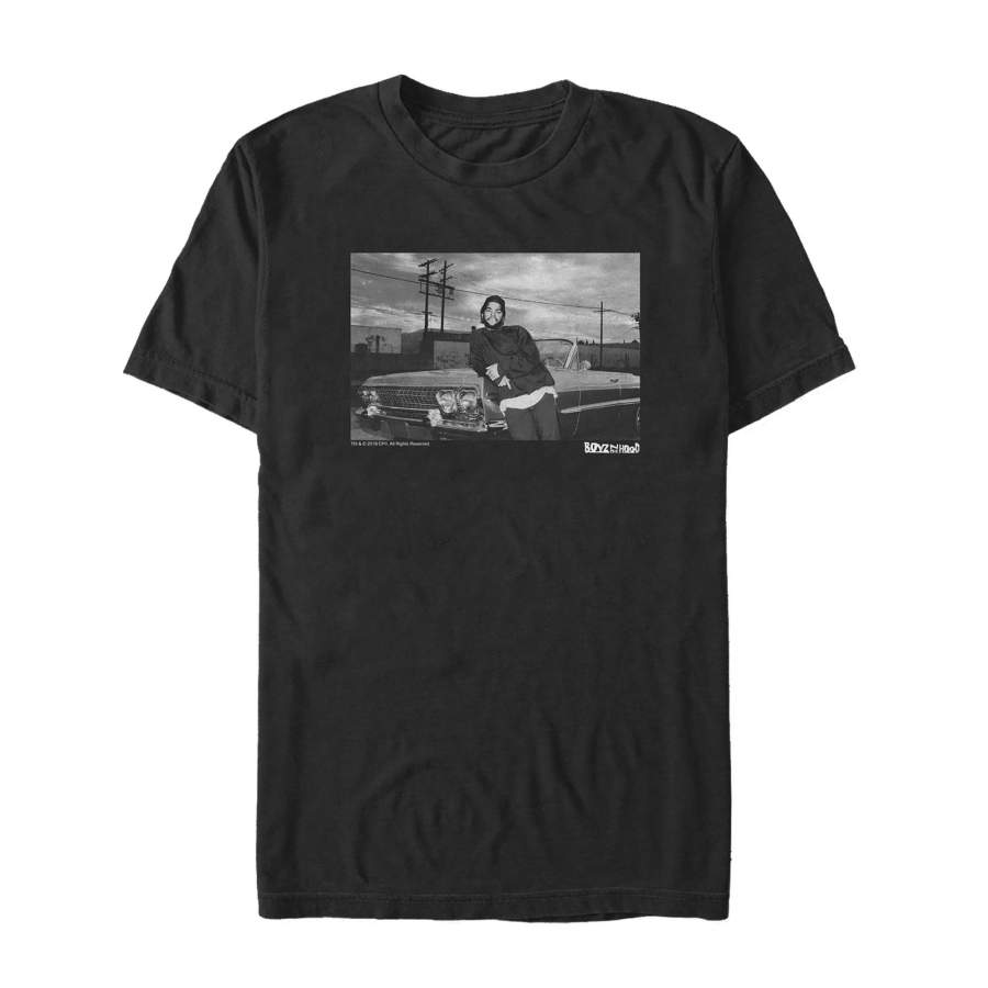 Boyz n the Hood Men’s Doughboy Car Pose  T Shirt Black