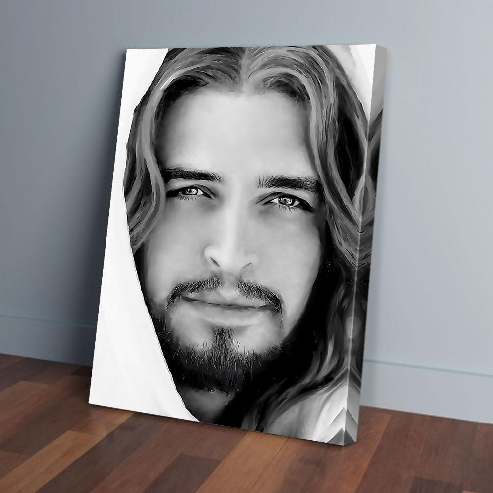 Jesus Christ Portrait Christian Vertical Canvas Prints Poster Wall Art Decor