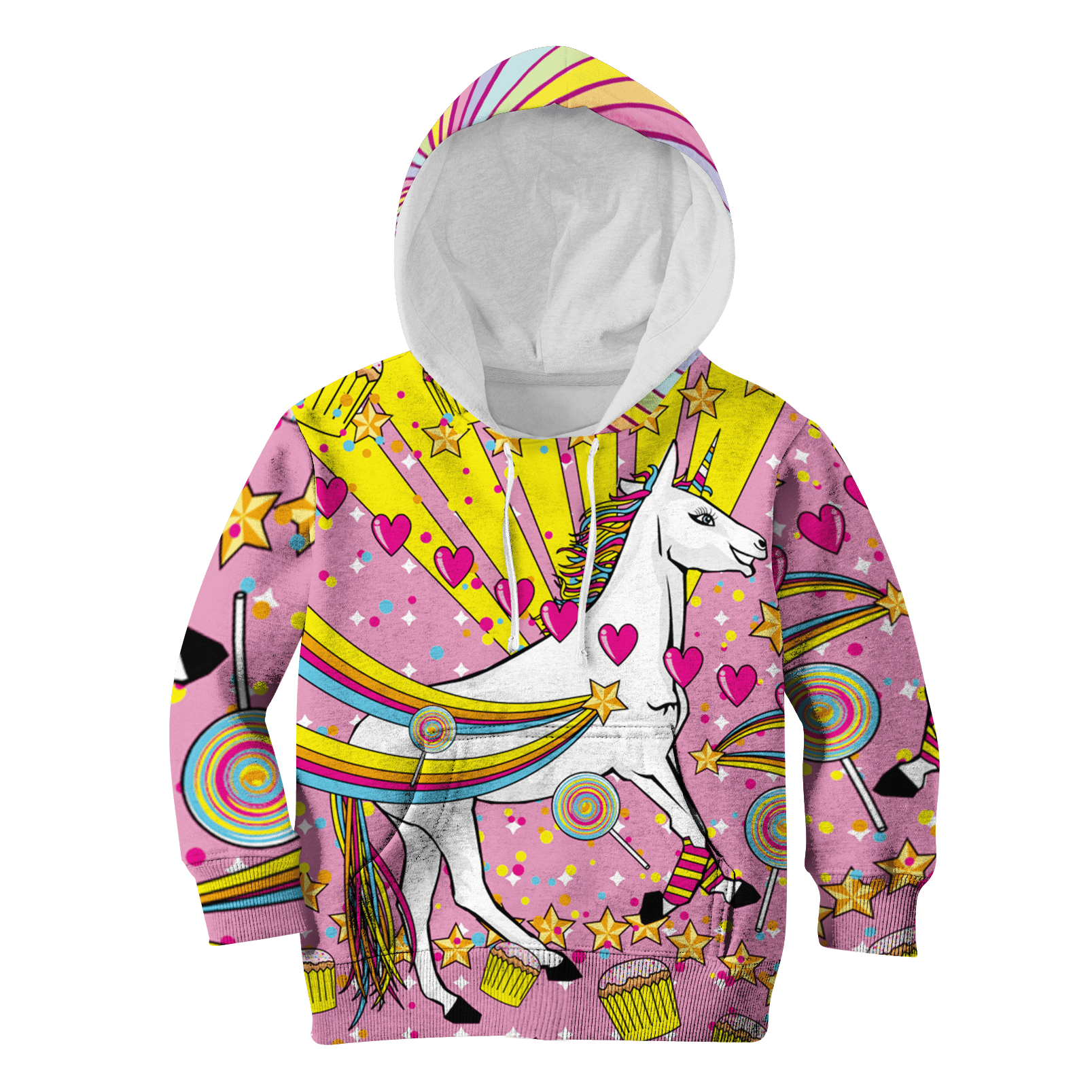 Unicorn With Sweet Heart Kid Custom Hoodies T-Shirt Apparel