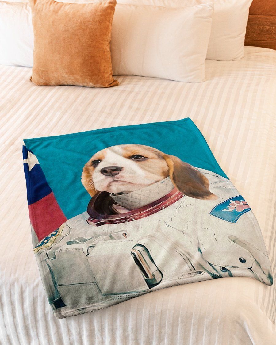 Beagle Puppy Astronaut Funny Image Gift For Dog Lovers Fleece Blanket