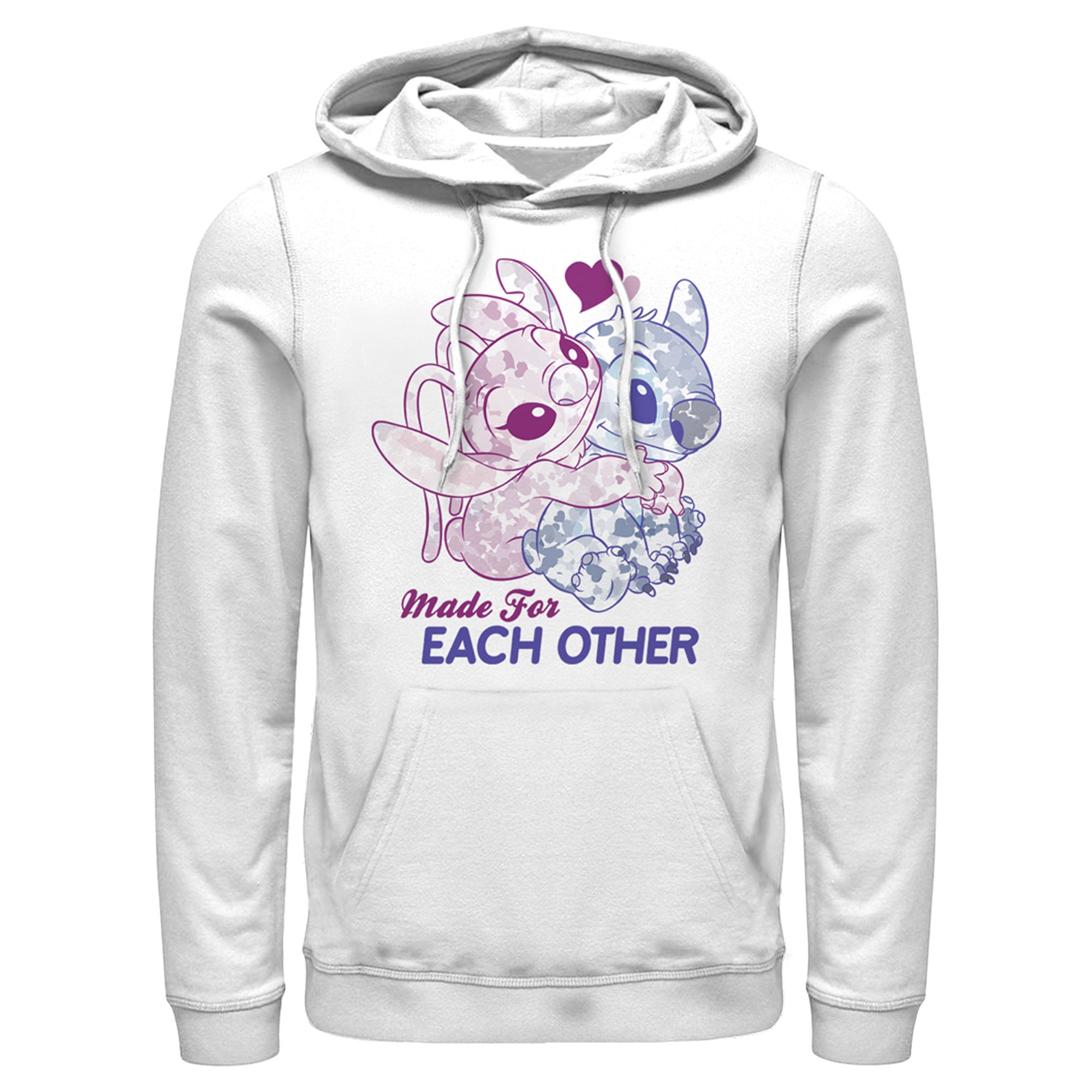 Men’S Lilo & Stitch Made For Each Other Pull Over Hoodie