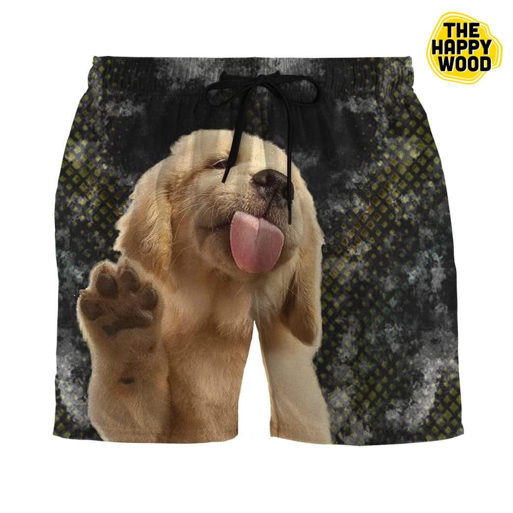 Sweety Labrador Retriever Puppy 3D Beach Shorts Trunks Size L