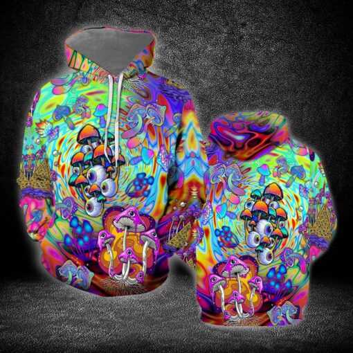 Psychedelic Art Magic Mushroom Trippy Hippie 3D All Over Print Shirts For Men & Women, Gift For Hippie Soul, Hippie Lover