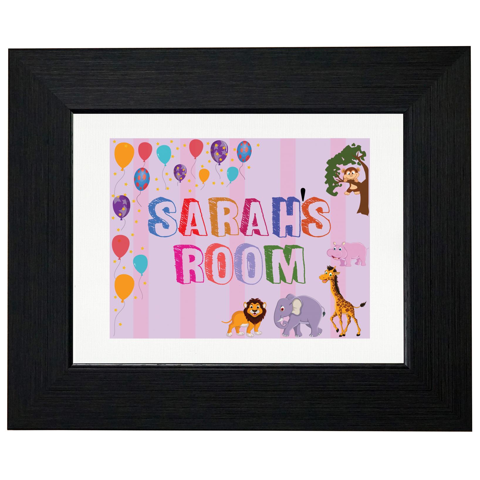 Sarah’s Room – Boy Birthday Gift – Balloons & Animals T-Shirt, Framed Print, Pillow, Golf Towel