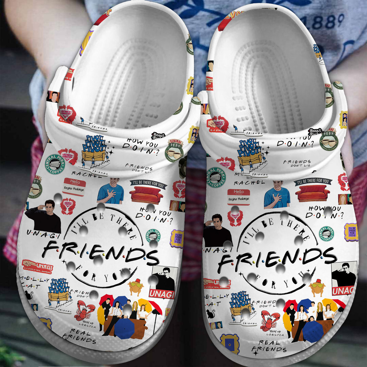 Premium Friends TV Series Crocs Crocband Clogs Shoes Comfortable For Men Women and Kids 5