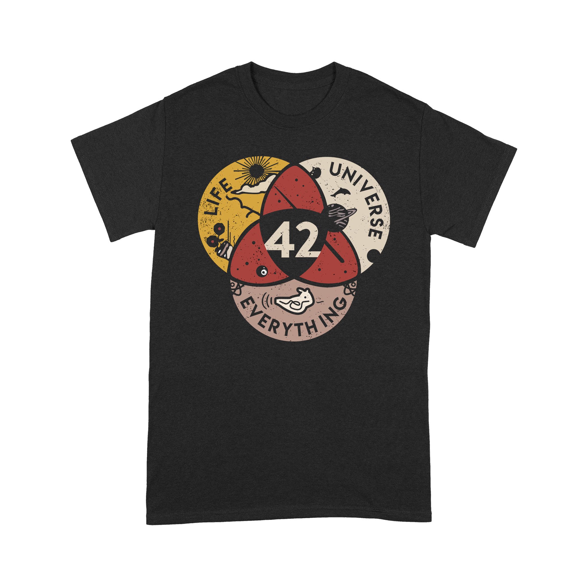 Science 42 Life universe everything vintage graphic tee shirt – Standard T-shirt