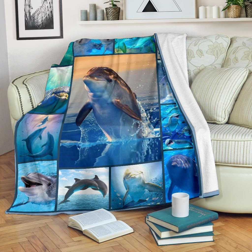 Dolphin Cl04120311Mdf Sherpa Fleece Blanket