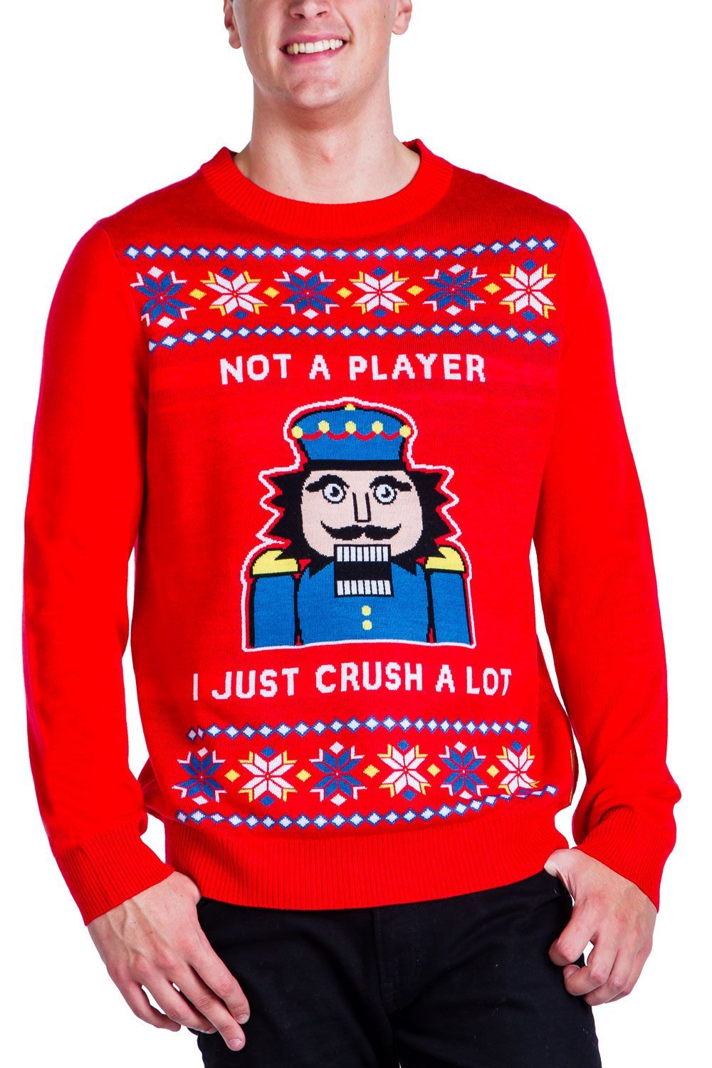 Tipsy Elves Men’S I Just Crush A Lot Ugly Christmas Sweater