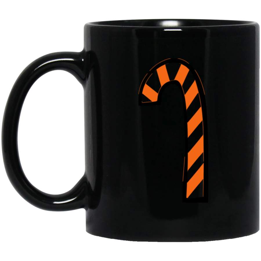 Candy Cane Gift Black Mug