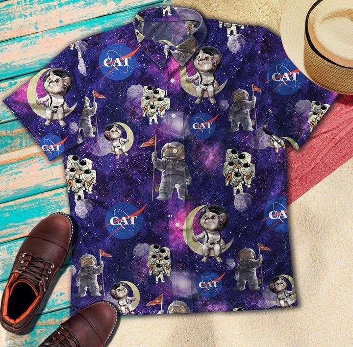 Space Cat Hawaii Crazy Funny Hawaii Vintage Hawaii Shirt For Men Women Ha12148