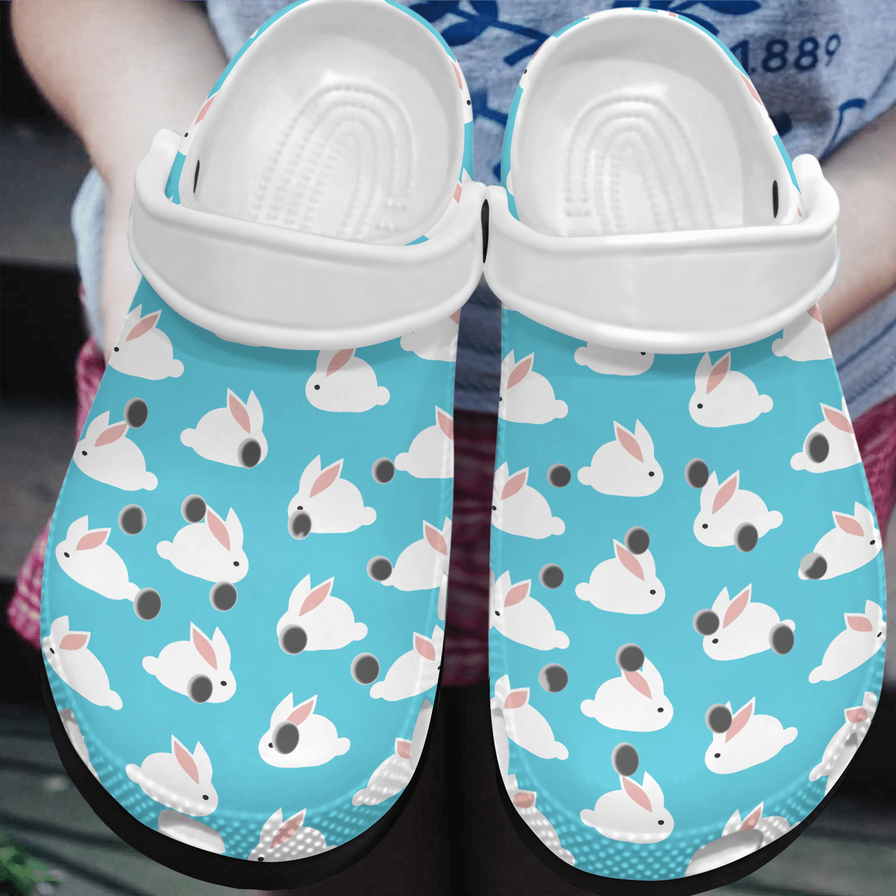 Rabbit Personalized Clog, Custom Name, Text, Color, Number Fashion Style For Women, Men, Kid, Print 3D Chubby