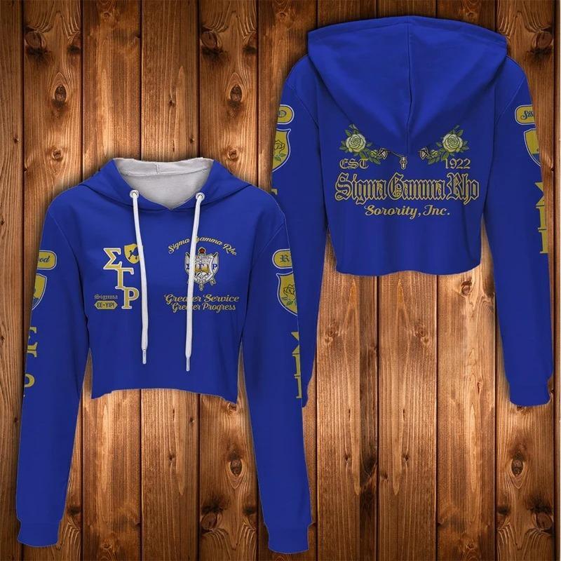 Wonder Print Hoodie – Indianapolis Sigma Gamma Rho Croptop Hoodie