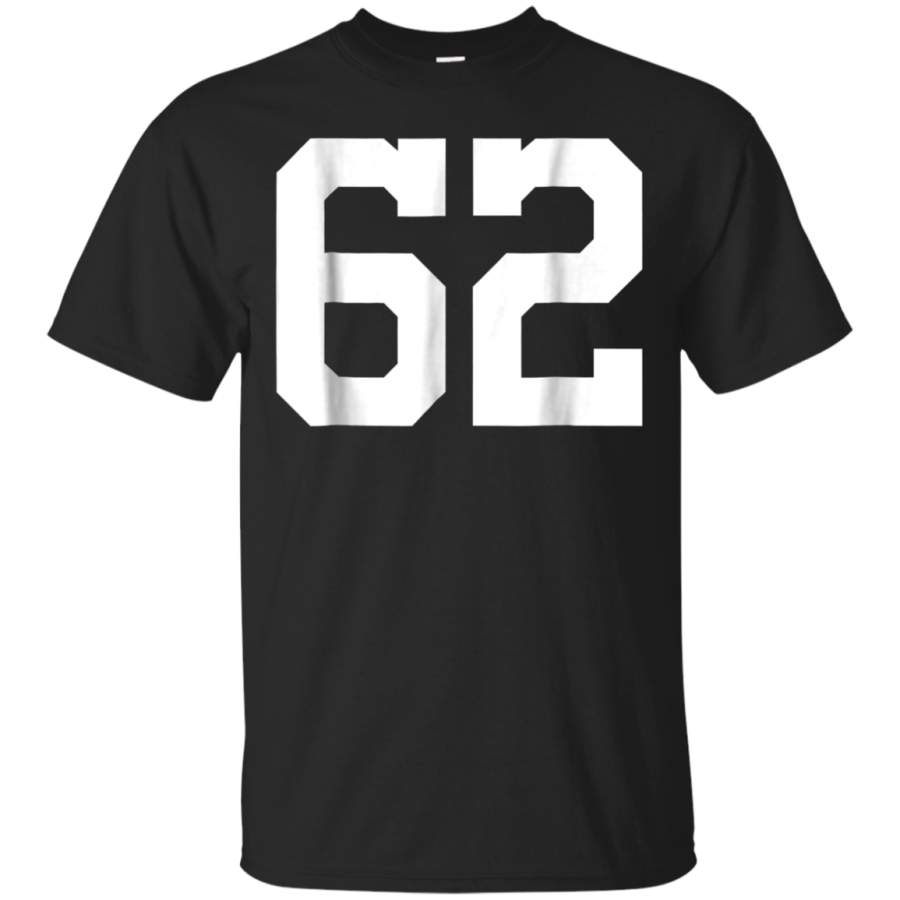 AGR 62 Sports Jersey Number T-Shirt for Team Fan Player Coach