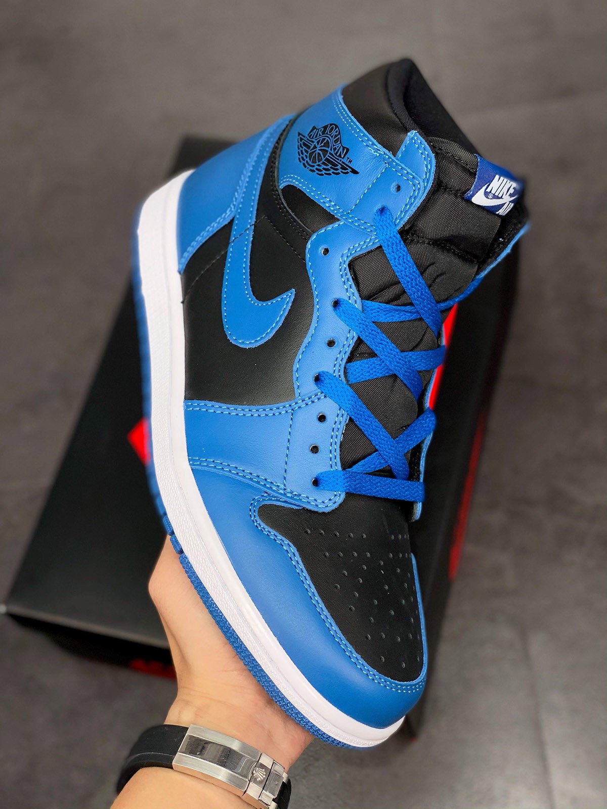 JD 1 High OG Dark Marina BlueBlack-White 555088-404 5342109