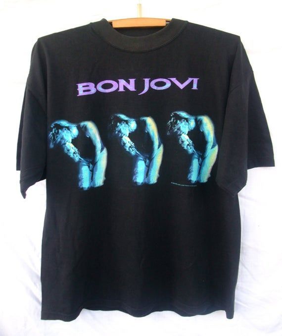 1995 Bon Jovi World Tour Vtg Men S Cotton Brockum Concert Shirt Bryan Adams U2 Metallica Scorpions Def Leppard Ac Dc Shirt