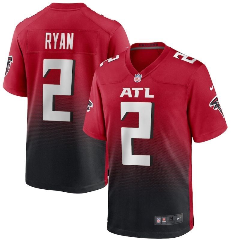 Atlanta Falcons Matt Ryan #2 NFL 2020 Gradient Red Jersey