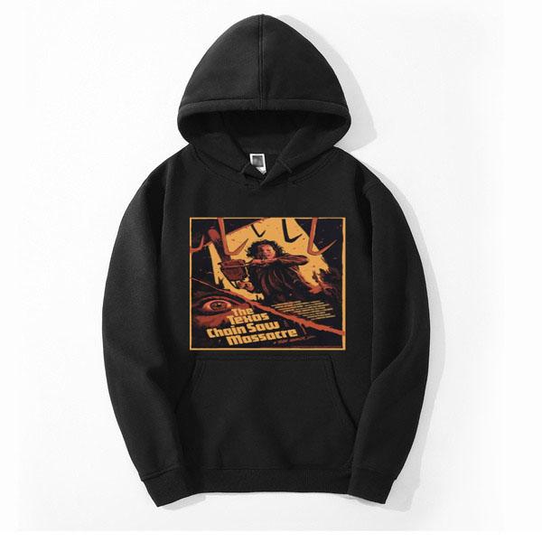 The Texas Chainsaw Massacre Horror Movie Poster Men   Hoodie