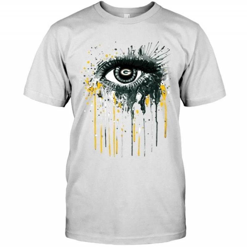 Green Bay Packers Eye Paint Drop Art Style T Shirt – Gearpenguin.com