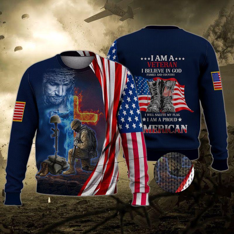 Veteran Ugly Christmas Sweater | For Men & Women | Adult | Us5973