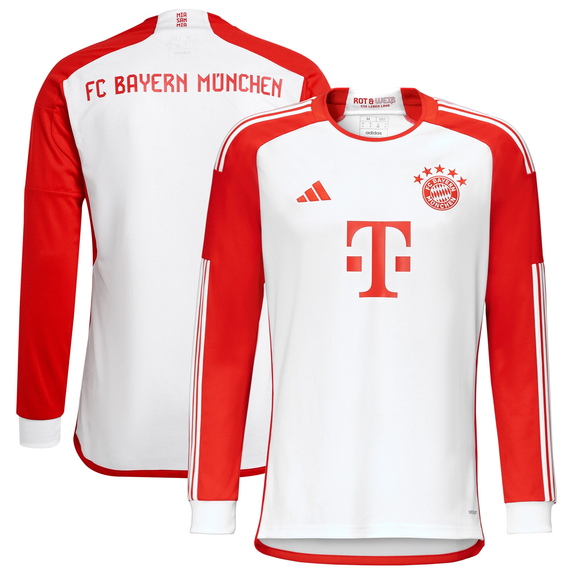 Bayern Munich 2023/24 Home Replica Long Sleeve Jersey – White