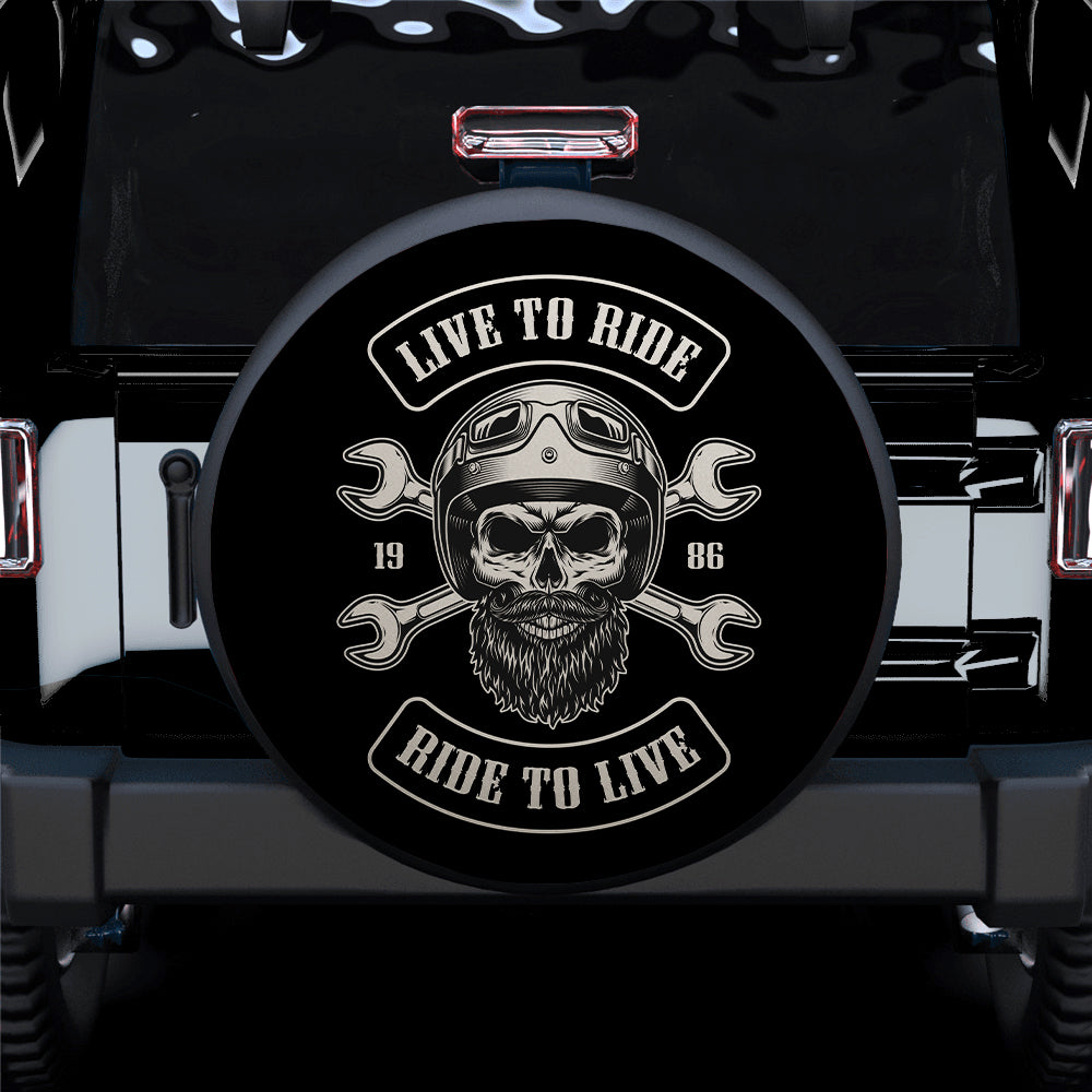 Live To Ride Jeep Car Spare Tire Cover Gift For Campers